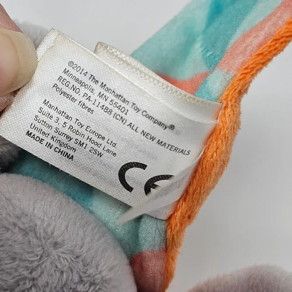 Baby Toy Bundle Gund Elephant Twirly Curly Plush Manhattan Infant Wrist Rattle